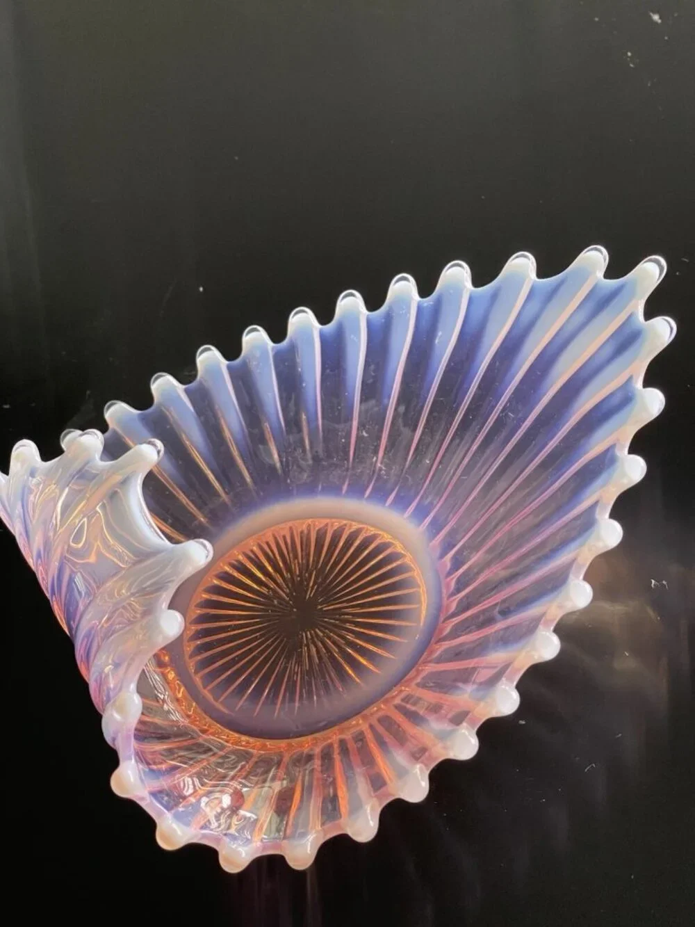 Fostoria Pink Opalescent Heirloom Bon Bon Candy Dish Wave